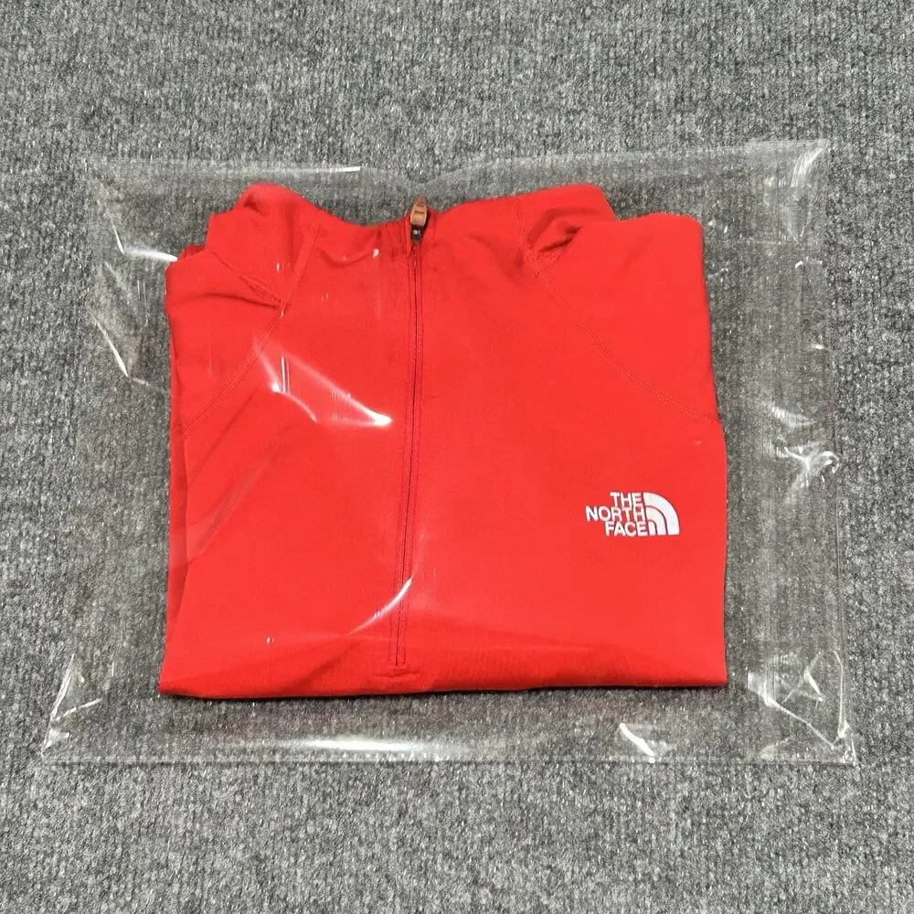 The North Face Men's Medium Red 1/4 Zip Pullover VaporWick Running Fleece Jacket